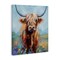 Stupell Industries Highland Cow with Daubed Flowers Canvas, design by Lindsay Kivi Fine Art